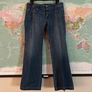 Authentic LEVI'S Women's Wide-Leg 100% Organic Cotton Jeans - 12M/W31